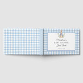 Peter Rabbit Blue Gingham Baby Shower Gastenboek (Volledig)