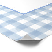 Peter Rabbit Blue Gingham Baby Shower Welcome Poster (Hoek)