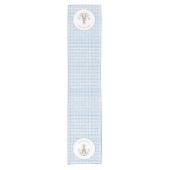 Peter Rabbit Blue Gingham Douche Tafelloper (Voorkant)