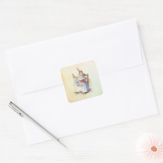Peter Rabbit (boek) Vierkante Sticker (Envelop)