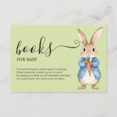 Peter Rabbit Boy Baby shower Boeken voor Baby Informatiekaartje (Voorkant)