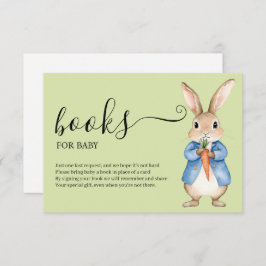 Peter Rabbit Boy Baby shower Boeken voor Baby Informatiekaartje