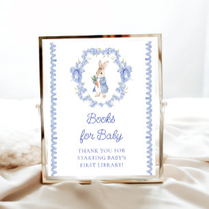 Peter Rabbit Boy Baby shower Boeken voor Baby Poster