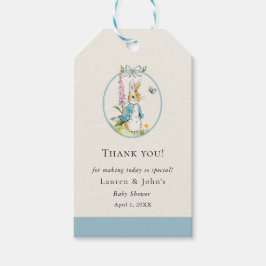 Peter Rabbit Boy Baby shower dank u Cadeaulabel