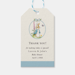 Peter Rabbit Boy Baby shower dank u Cadeaulabel
