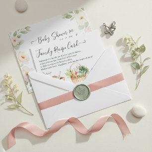 Peter Rabbit Boy Baby shower Familie Recept Kaart