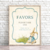  Peter Rabbit Boy Baby shower Favors Poster