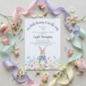 Peter Rabbit Boy Baby shower Floral Wildflower Kaart