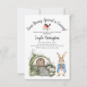 Peter Rabbit Boy Baby shower Forest Burrow Garden Kaart (Voorkant)