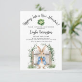 Peter Rabbit Boy Baby shower Garden Gate Kaart (Staand voorkant)
