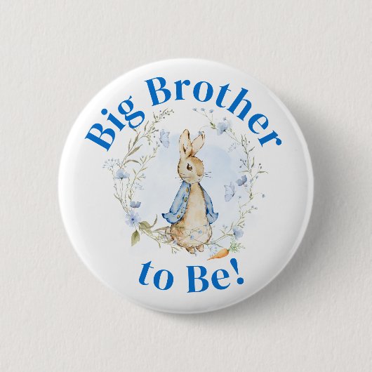 Peter Rabbit Boy "Big Brother-to-Be" Button (Voorkant)