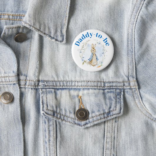 Peter Rabbit Boy "Daddy to Be" Button (In situ)