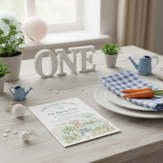 Peter Rabbit Boy Eerste Verjaardag Party Kool Kaart
