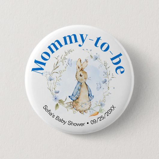 Peter Rabbit Boy "Mama to Be" Button (Voorkant)