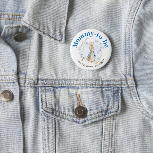 Peter Rabbit Boy "Mama to Be" Button (In situ)