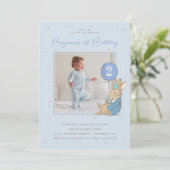 Peter Rabbit Boy's Birthday BlueConfetti - Foto Kaart (Staand voorkant)