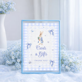 Peter Rabbit Bunny Baby Shower Cards and Gifts Poster