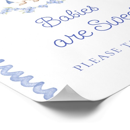 Peter Rabbit Bunny Baby's zijn zoet Neem een trakt Poster (Hoek)