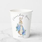 Peter Rabbit Bunny Persoonlijk Baby shower Papieren Bekers (Achterkant)