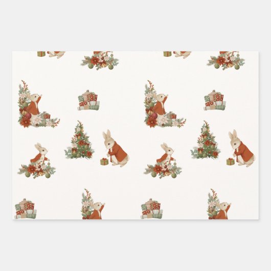 Peter Rabbit Christmas Inpakpapier Vel (Voorkant)
