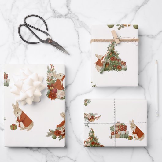 Peter Rabbit Christmas Inpakpapier Vel (Voorkant)