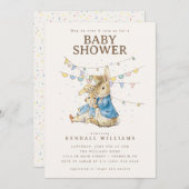 Peter Rabbit | Confetti-Baby shower Kaart (Voorkant / Achterkant)
