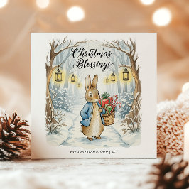 Peter Rabbit Cozy Forest Christmas Feestdagenkaart