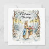 Peter Rabbit Cozy Forest Christmas Feestdagenkaart (Voorkant)