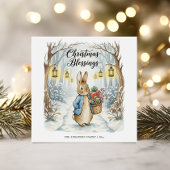 Peter Rabbit Cozy Forest Kerstmis Feestdagenkaart