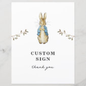 Peter Rabbit Custom Party Sign (Voorkant)