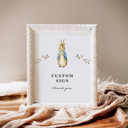 Peter Rabbit Custom Party Sign