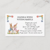 Peter Rabbit Diaper and Wipes Raffle Guessing Game Informatiekaartje (Voorkant)