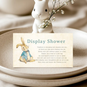  Peter Rabbit Display Douche Baby shower Informatiekaartje
