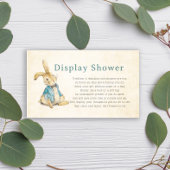 Peter Rabbit Display Douche Baby shower Informatiekaartje