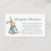 Peter Rabbit Display Douche Boy Baby shower Informatiekaartje (Voorkant)
