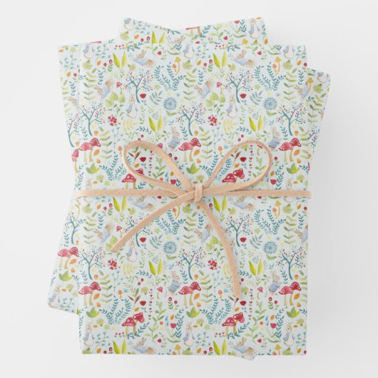 Peter Rabbit | Doorverwezen Waterverf patroon Inpakpapier Vel (In situ)