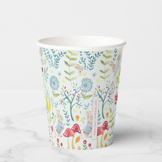 Peter Rabbit | Doorverwezen Waterverf patroon Papieren Bekers (Rechts)