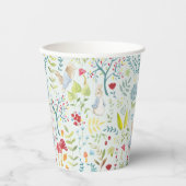 Peter Rabbit | Doorverwezen Waterverf patroon Papieren Bekers (Voorkant)