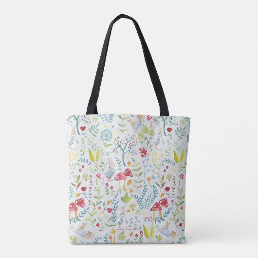 Peter Rabbit | Doorverwezen Waterverf patroon Tote Bag (Achterkant)
