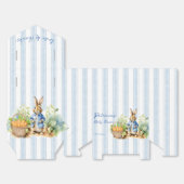 Peter rabbit dusty blue baby shower monogrammed bedankdoosjes (Ongevouwen)