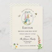  Peter Rabbit Easter brunch Uitnodiging (Voorkant / Achterkant)