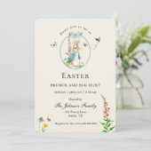  Peter Rabbit Easter brunch Uitnodiging (Staand voorkant)