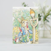 “Peter Rabbit Eats a Carrot” by Beatrix Potter Bedankkaart (Staand voorkant)