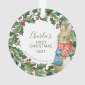 Peter Rabbit | Eerste Kerstmis baby Ornament (achterkant)