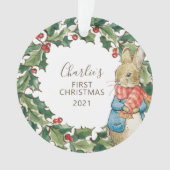 Peter Rabbit | Eerste Kerstmis baby Ornament (voorkant)