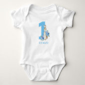 Peter Rabbit eerste verjaardag baby bodysuit (Voorkant)
