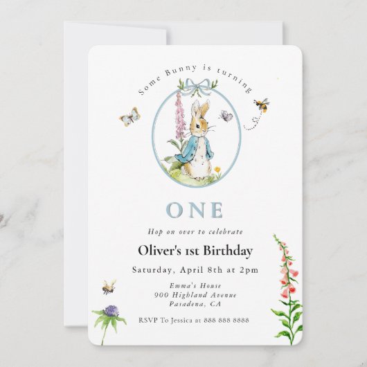 Peter Rabbit Eerste verjaardag Baby boy Kaart (Voorkant)