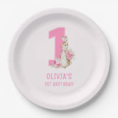 Peter Rabbit | Eerste verjaardag Papieren Bordje (Voorkant)