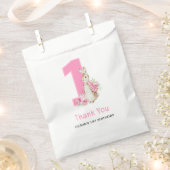 Peter Rabbit | Eerste verjaardag roze Bedankzakje (Geknipt)