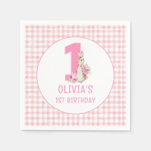 Peter Rabbit | Eerste verjaardag Servet (Voorkant)